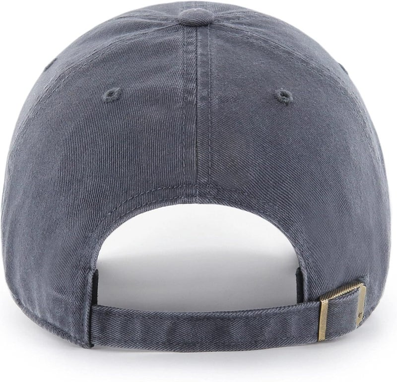 47 Brand MLB Vintage Navy Primary Logo Clean Up Adjustable Baseball Cap Hat, Adult One Size Fits All - Image 2